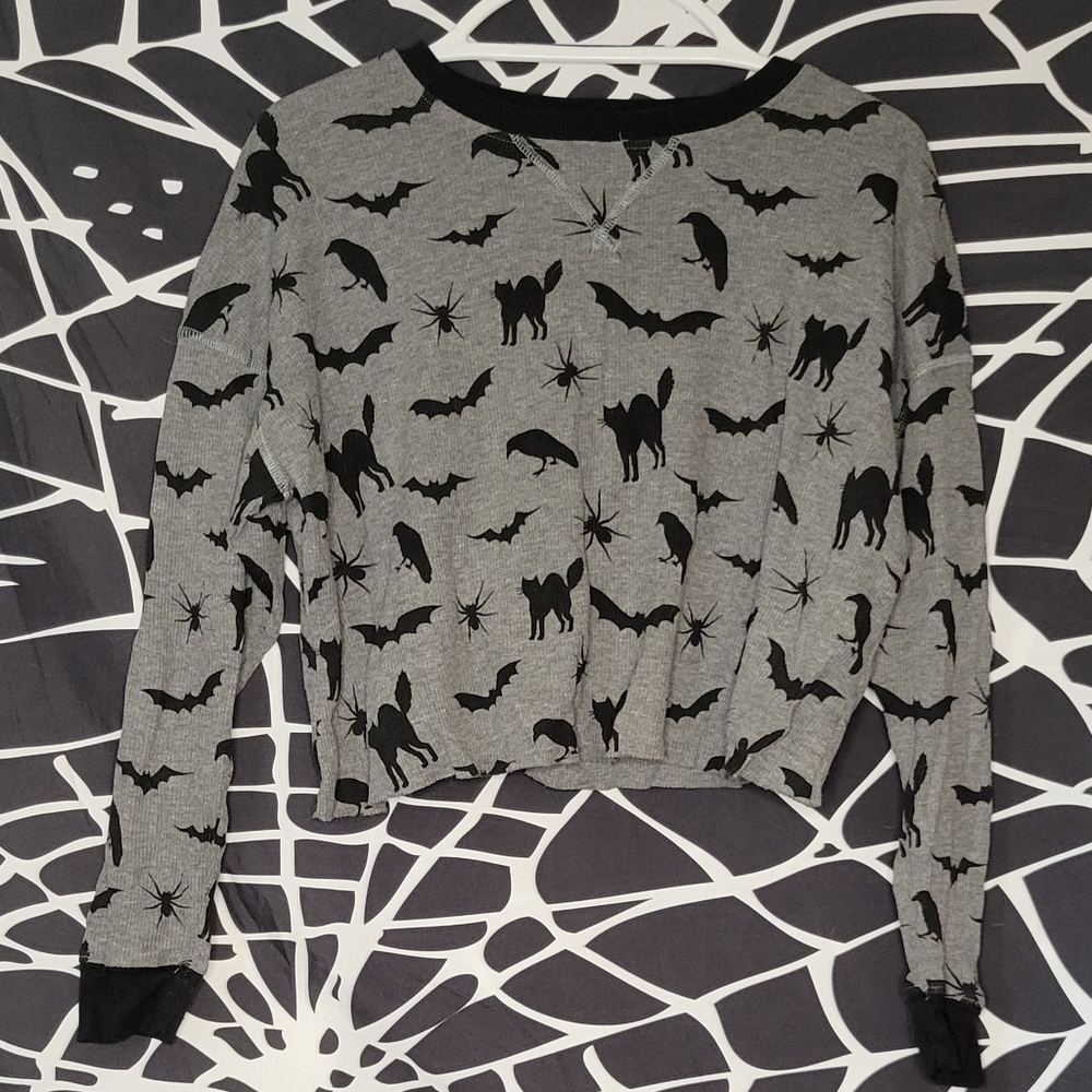 Black Matter Crop Sleep Shirt
